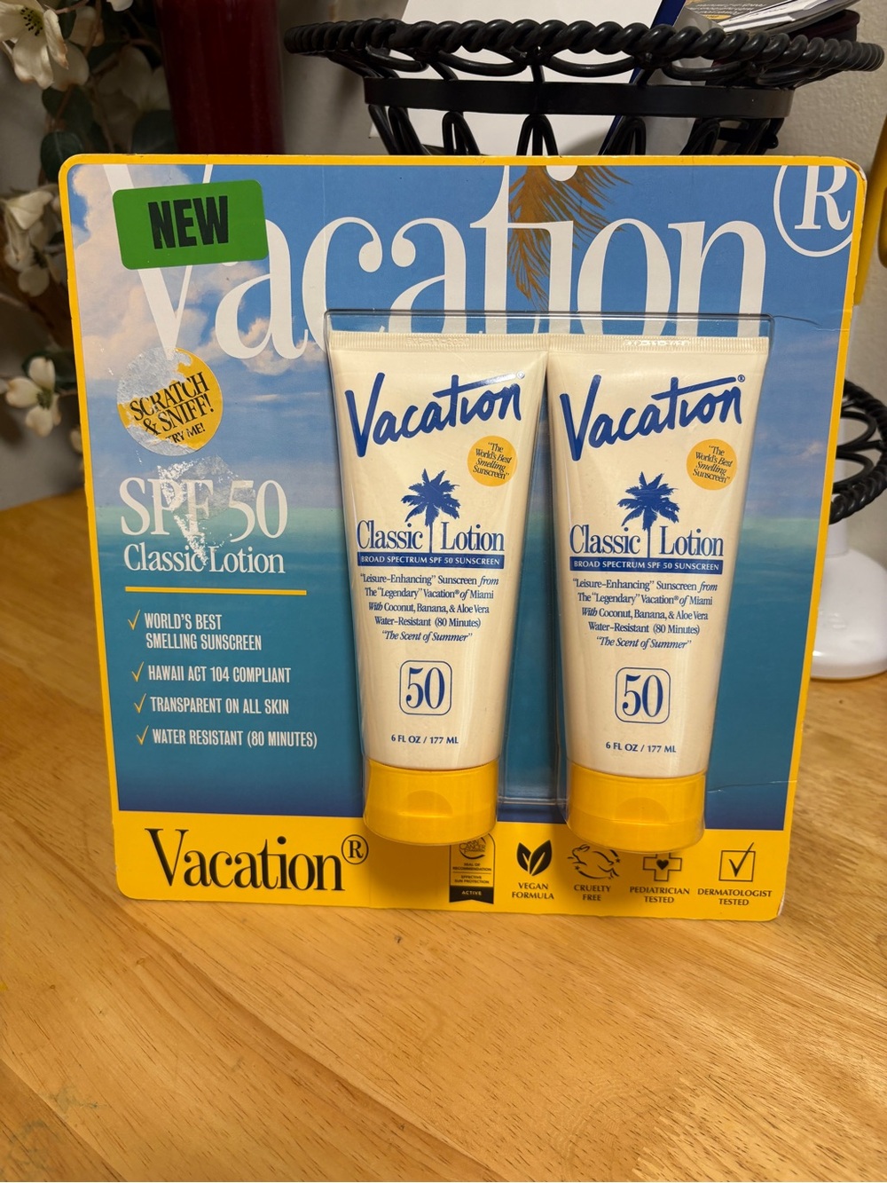 Vacation ~Classic Sunscreen Lotion SPF 50, 2 Pack, 2x6oz, BNIB, Sealed,Exp:11/28